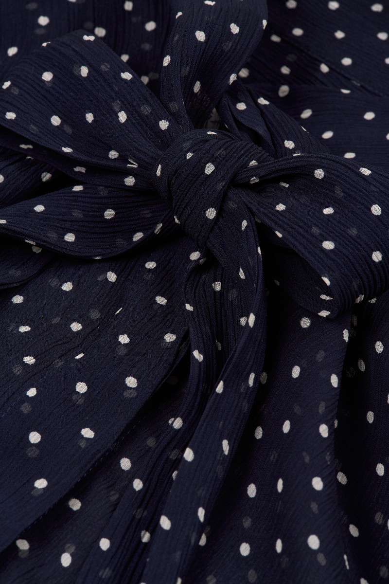 BLÚZ GANT REG DOT PRINT BOW BLOUSE EVENING BLUE | GANT HU