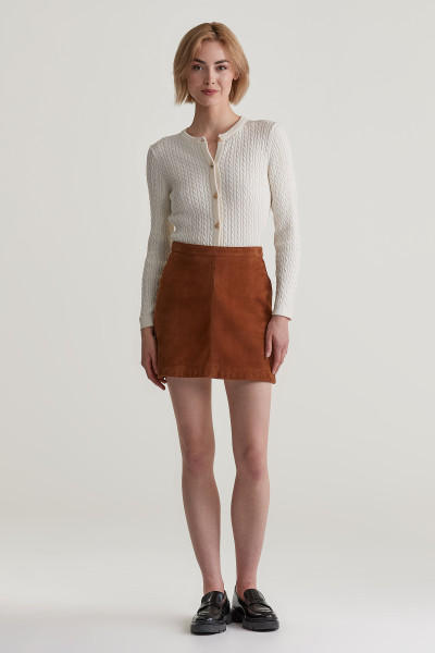 SZOKNYA GANT SUEDE LEATHER SKIRT - Kép 1