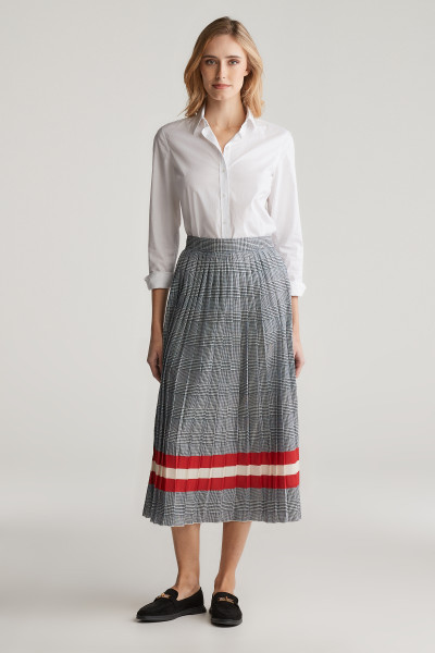 SZOKNYA GANT CHECK PRINT PLEATED SKIRT - Kép 1