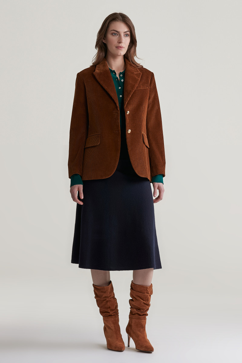 E-shop SUKNĚ GANT SUPERFINE LAMBSWOOL SKIRT EVENING BLUE