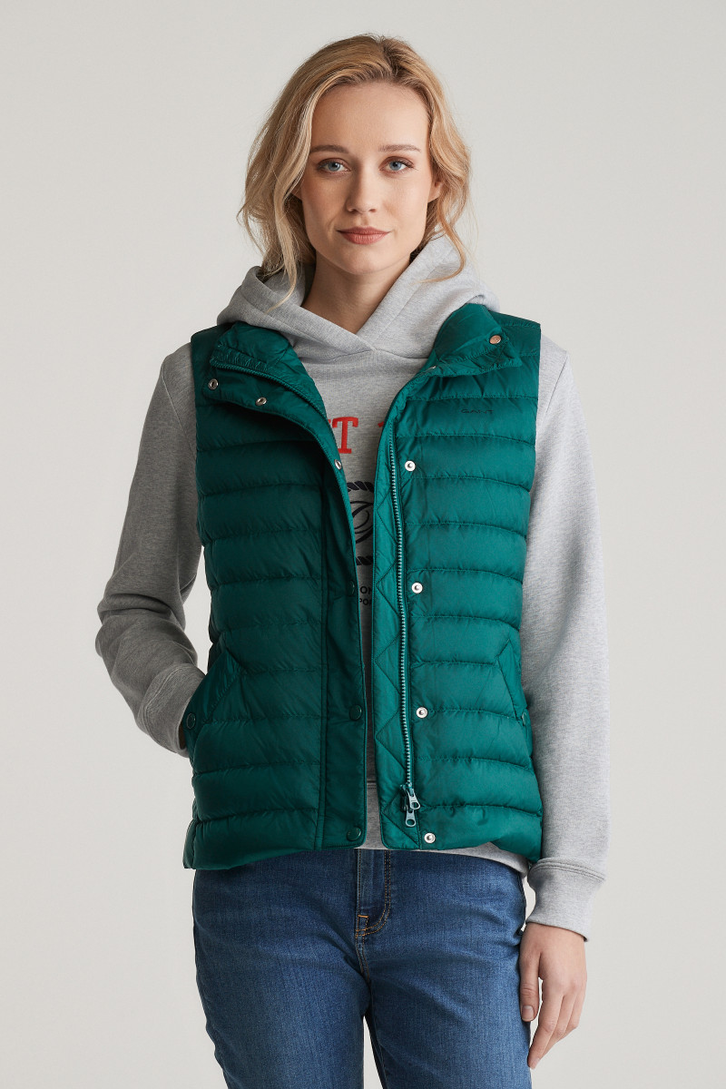VESTA GANT LIGHT DOWN VEST DEEP FOREST