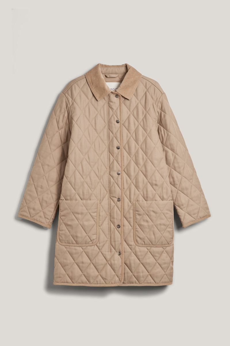 Women's Cord Detailed Quilted Jacket
