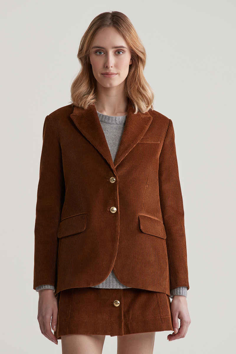 SAKO GANT REG CORD BLAZER CACAO
