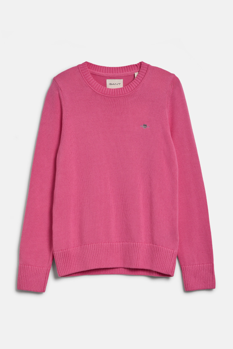 E-shop SVETR GANT CLASSIC COTTON C-NECK CANDY PINK