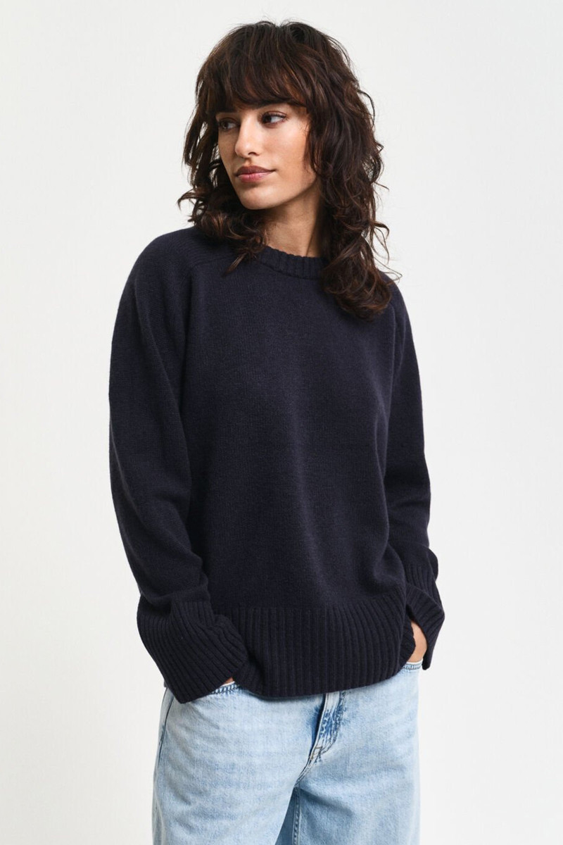 SVETER GANT CASHMERE C-NECK EVENING BLUE