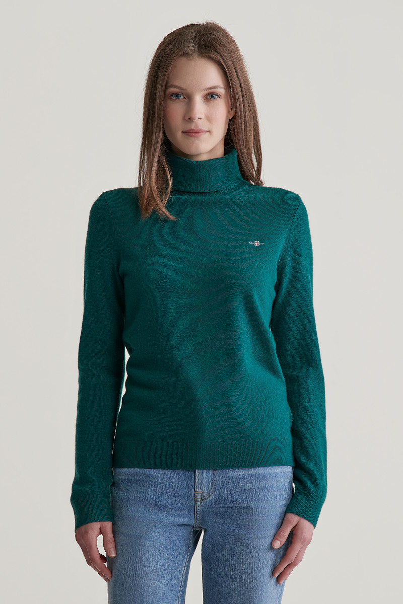 ROLÁK GANT EXTRAFINE LAMBSWOOL ROLLNECK DEEP FOREST