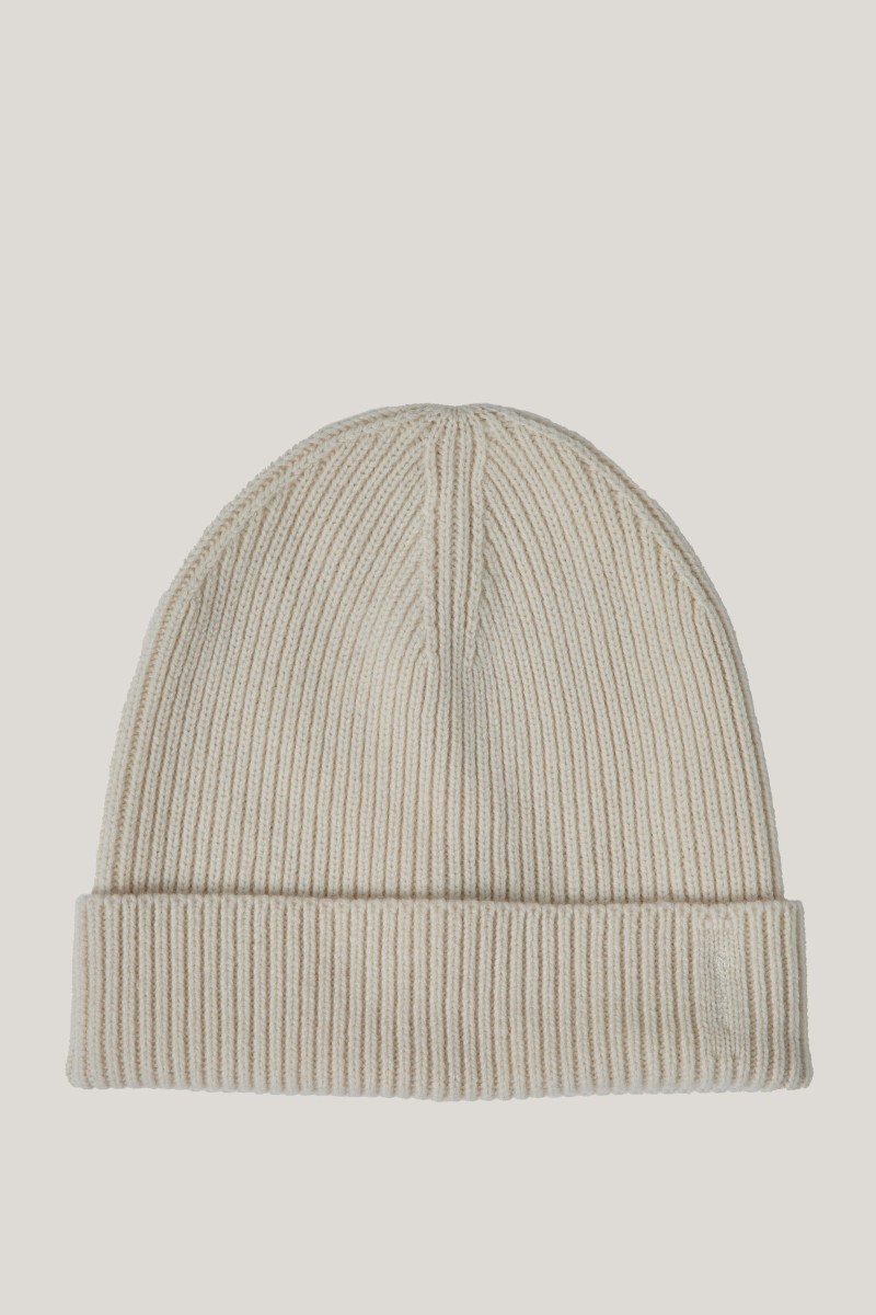 ČAPICA GANT WOOL RIBBED BEANIE CREAM