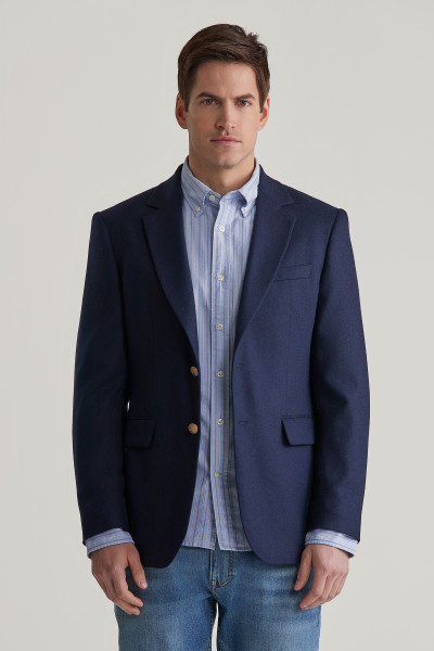 SAKO GANT SLIM WOOL FLANNEL CLUB BLAZER - Fotografie č. 1