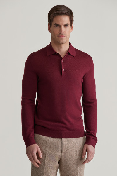 SVETR GANT EXTRAFINE MERINO WOOL POLO - Fotografie č. 1