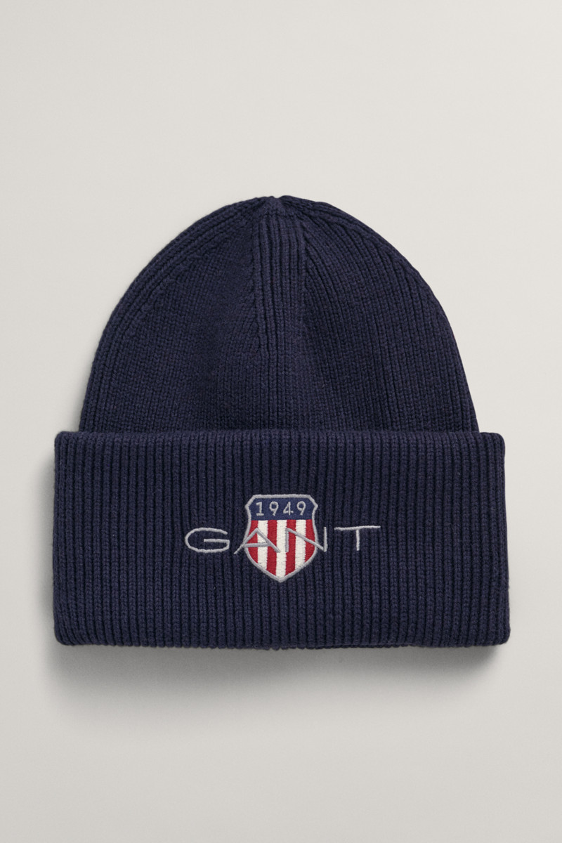 E-shop ČEPICE GANT ARCHIVE SHIELD COTTON BEANIE MARINE