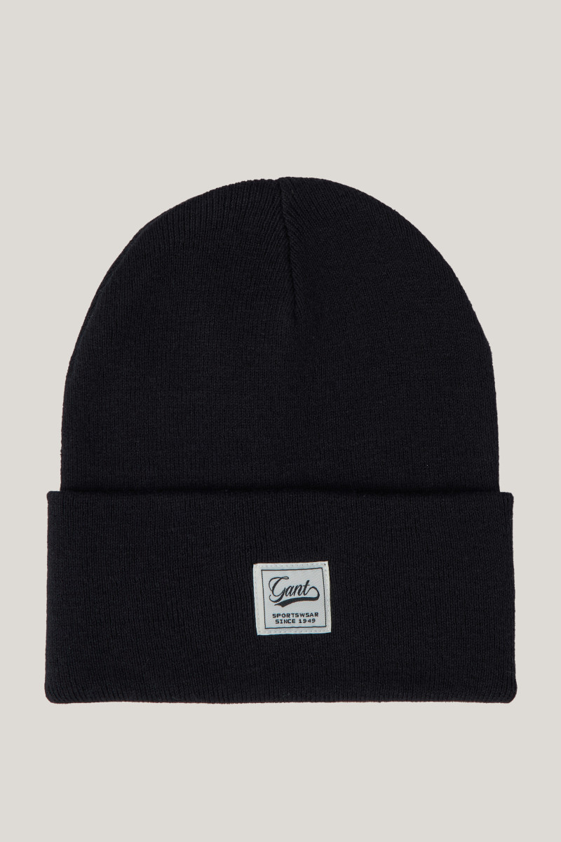 E-shop ČEPICE GANT DOUBLE LAYERED BEANIE BLACK