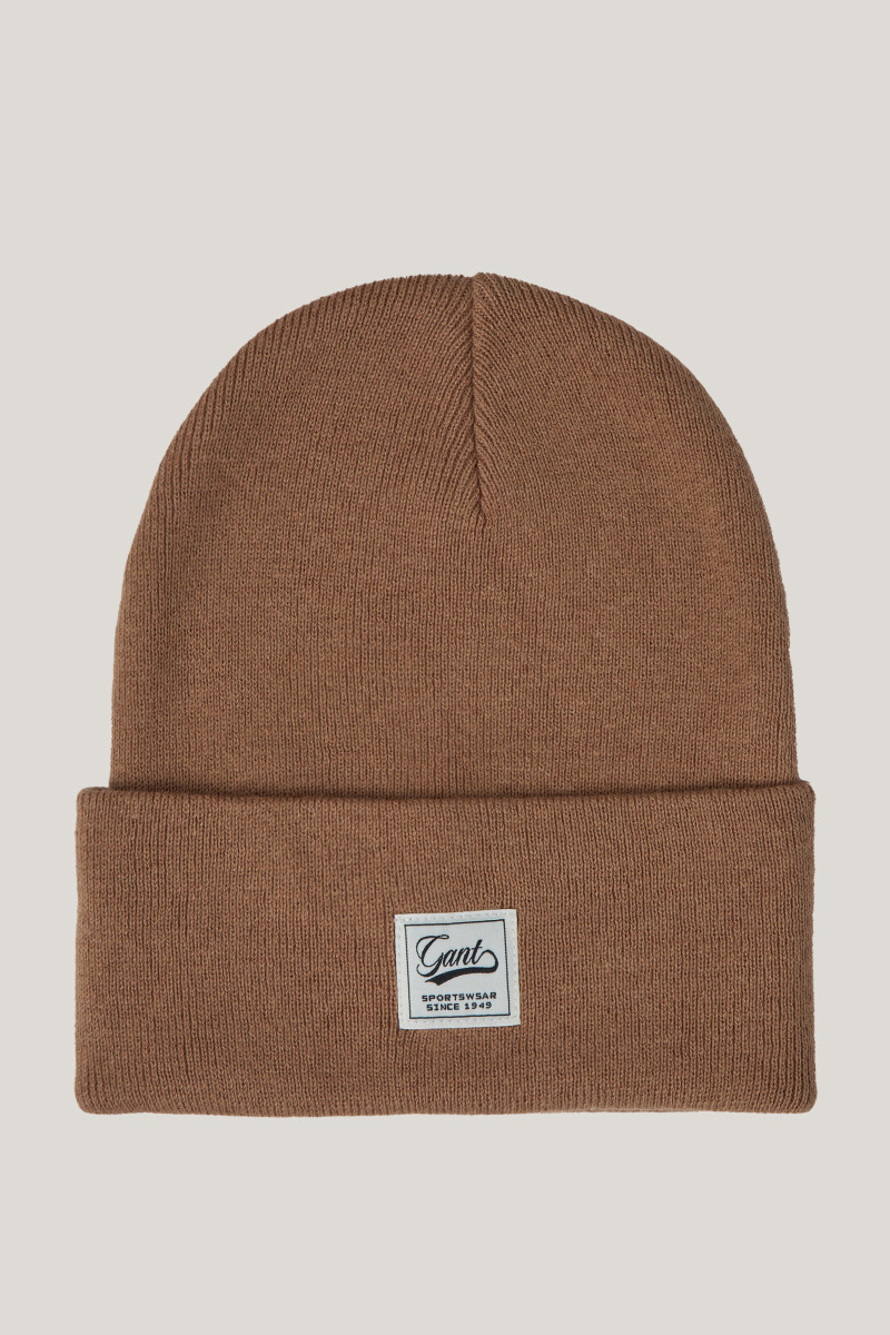 E-shop ČEPICE GANT DOUBLE LAYERED BEANIE CARAMEL BEIGE