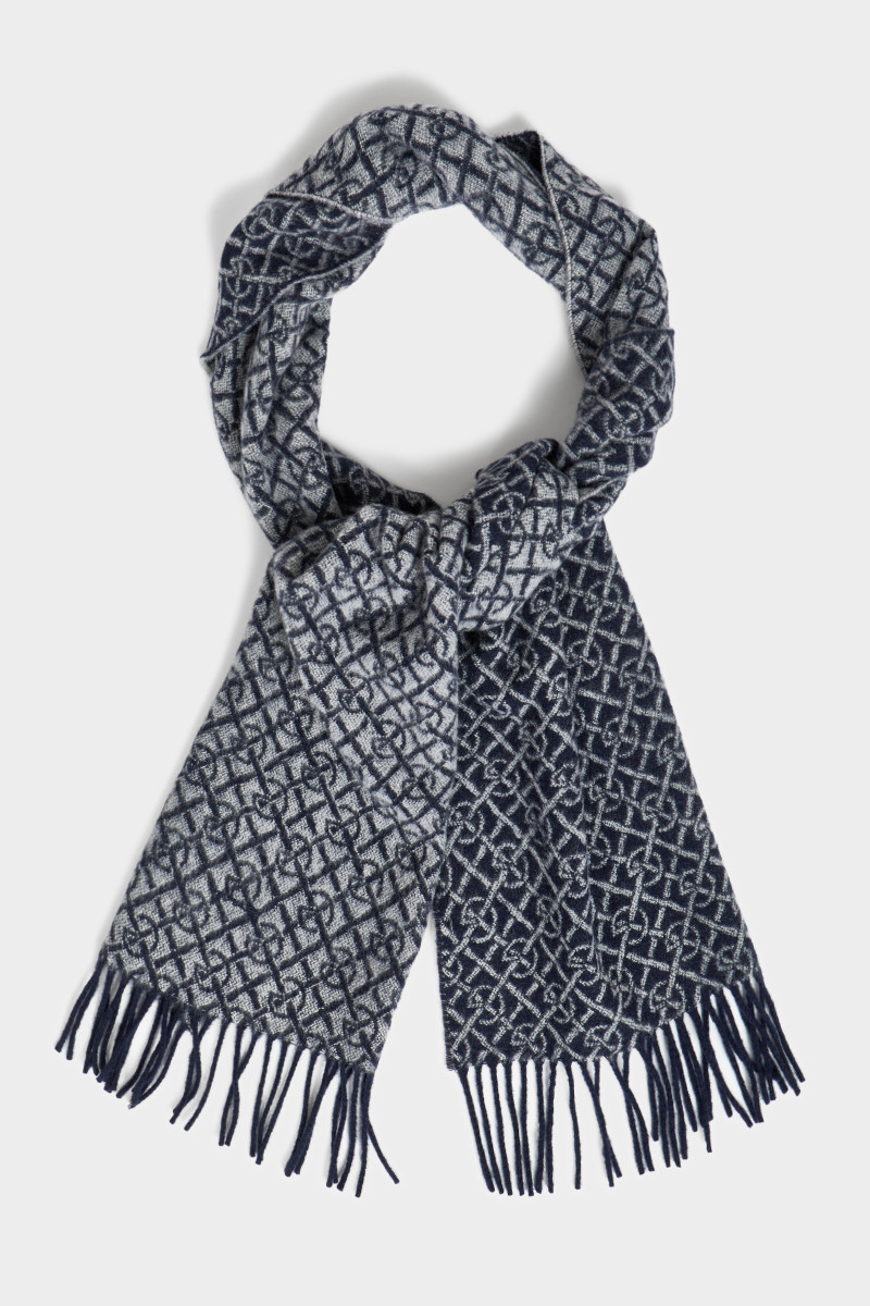 E-shop ŠÁLA GANT G PATTERN WOVEN SCARF EVENING BLUE