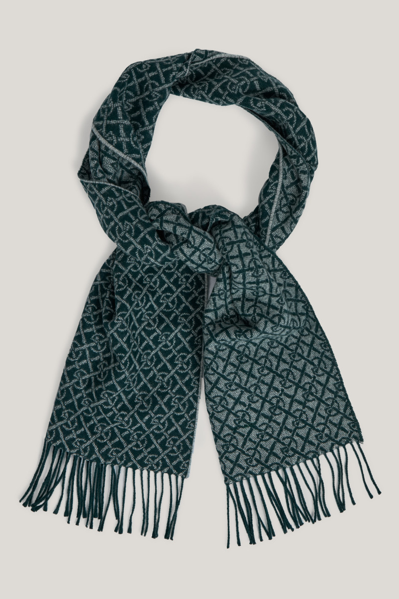 E-shop ŠÁLA GANT G PATTERN WOVEN SCARF TARTAN GREEN