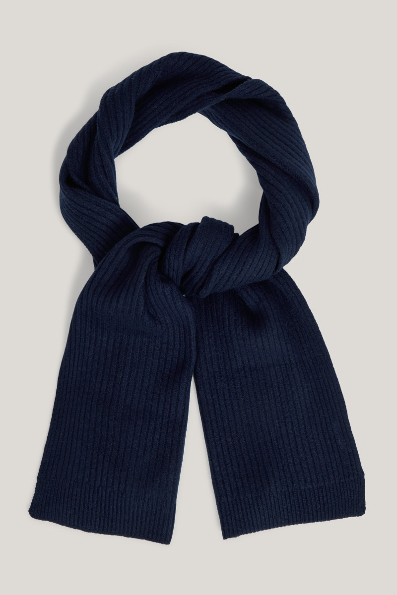 E-shop ŠÁLA GANT FINE KNIT WOOL SCARF EVENING BLUE