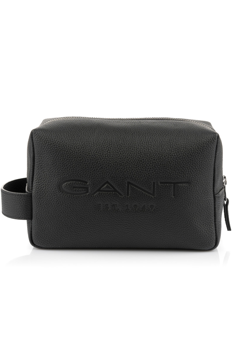 KOZMETICKÁ TAŠKA GANT LEATHER WASH BAG BLACK