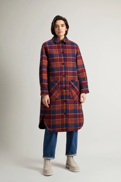 KABÁT WOOLRICH COMPACT WOOL OVERCOAT - Fotografia č. 1
