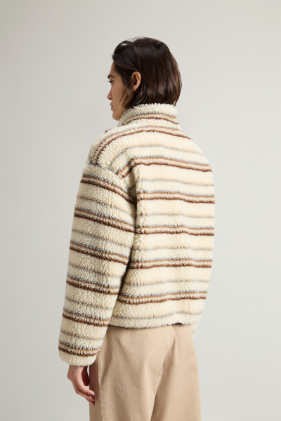 MELEGÍTŐ FELSŐ WOOLRICH CURLY SHERPA SWEATSHIRT - Kép 3