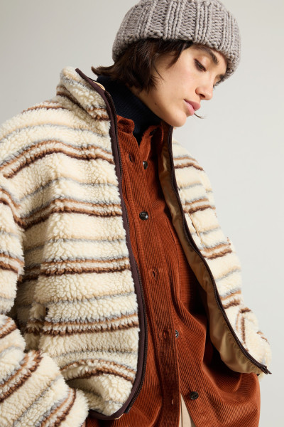MELEGÍTŐ FELSŐ WOOLRICH CURLY SHERPA SWEATSHIRT - Kép 4