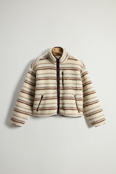 MELEGÍTŐ FELSŐ WOOLRICH CURLY SHERPA SWEATSHIRT - Kép 5