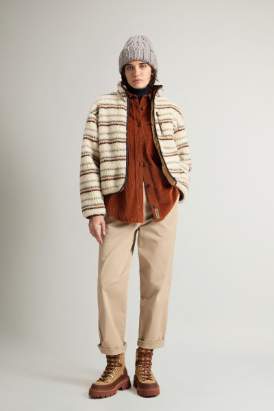 MELEGÍTŐ FELSŐ WOOLRICH CURLY SHERPA SWEATSHIRT - Kép 2