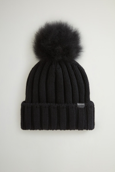ČAPICA WOOLRICH BEANIE CASHMERE POM POM - Fotografia č. 1