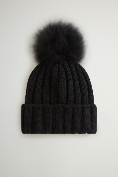 ČAPICA WOOLRICH BEANIE CASHMERE POM POM - Fotografia č. 2