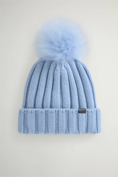 ČAPICA WOOLRICH BEANIE CASHMERE POM POM - Fotografia č. 1