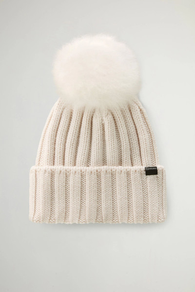 ČAPICA WOOLRICH BEANIE CASHMERE POM POM - Fotografia č. 1