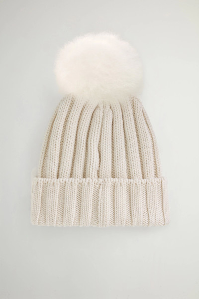 ČAPICA WOOLRICH BEANIE CASHMERE POM POM - Fotografia č. 2