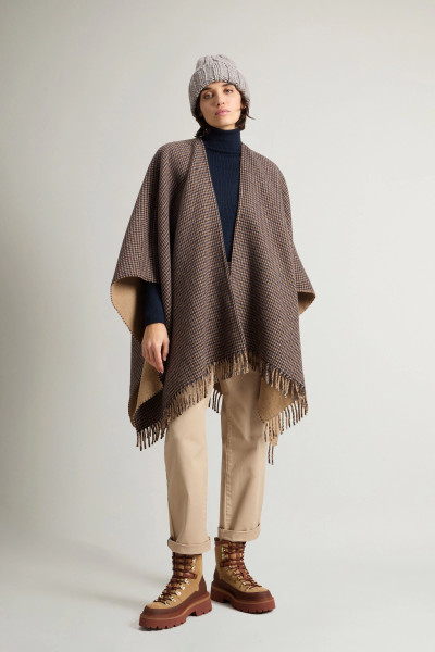 PONČO WOOLRICH PLAID LOGO CAPE - Fotografie č. 2