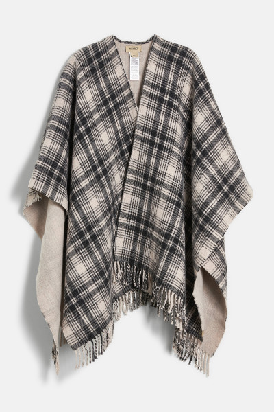 PONČO WOOLRICH PLAID LOGO CAPE - Fotografie č. 1
