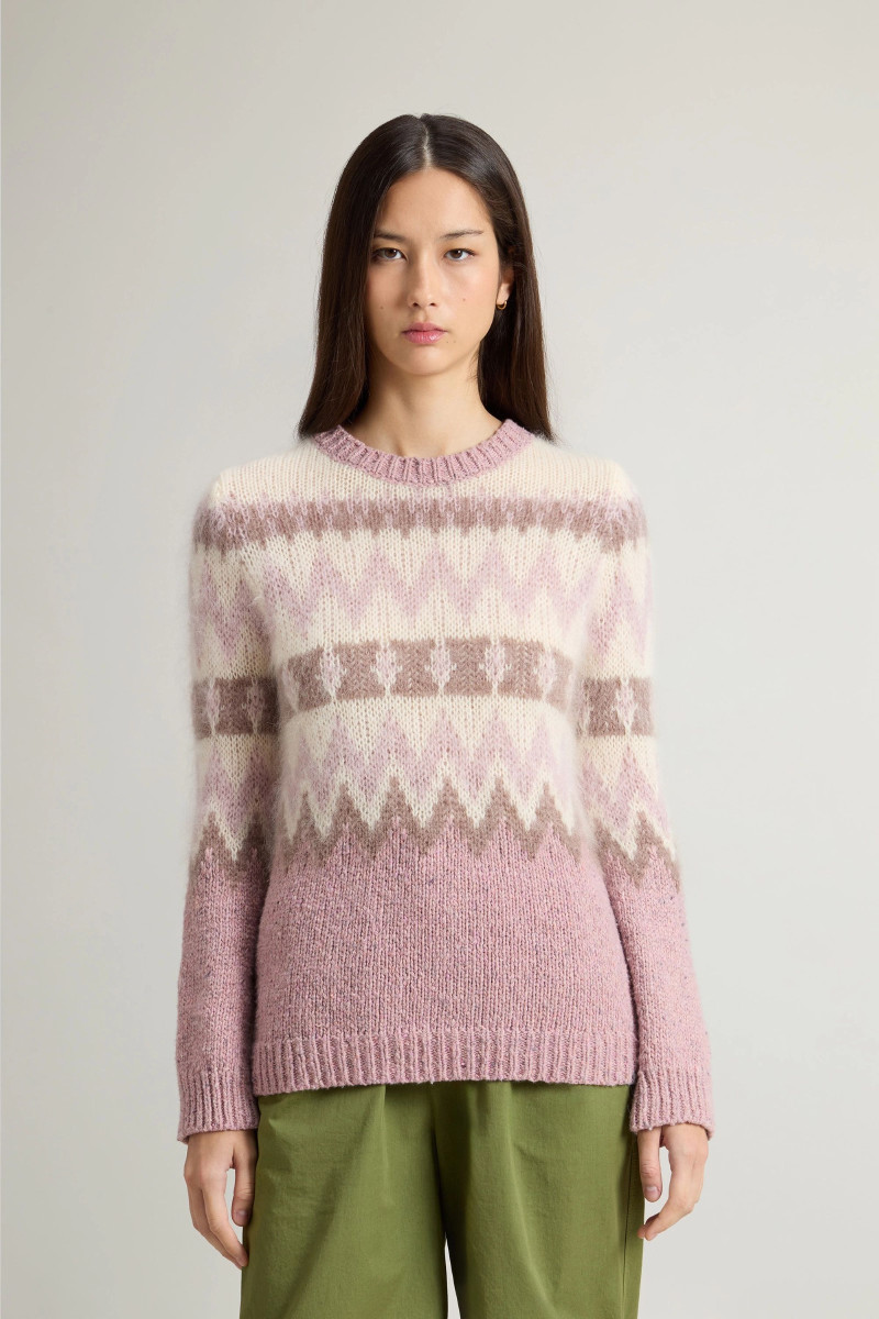 Levně Svetr woolrich aztec sweater cognac