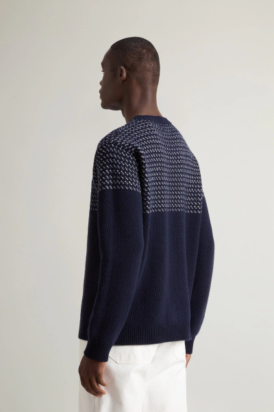 PULÓVER WOOLRICH BIRDEYE CREWNECK - Kép 3