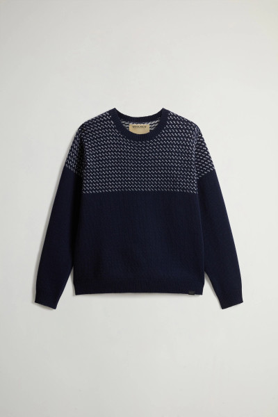 PULÓVER WOOLRICH BIRDEYE CREWNECK - Kép 5