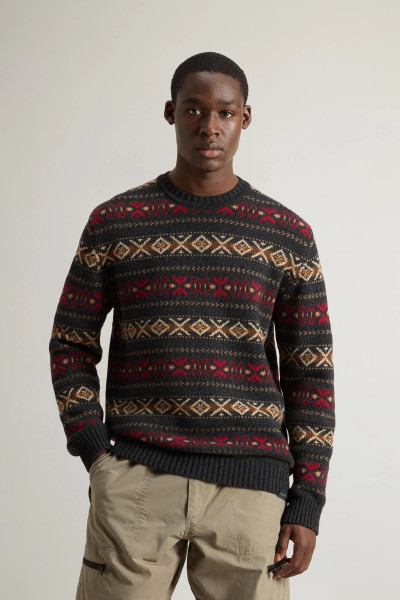 SVETR WOOLRICH MERINOS FAIRISLE CREWNECK - Fotografie č. 1