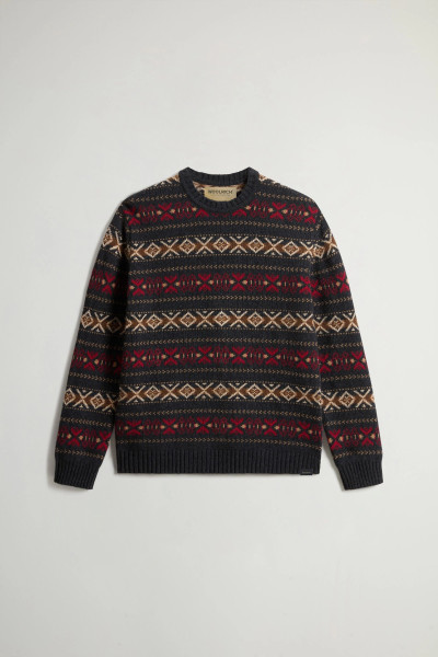 SVETR WOOLRICH MERINOS FAIRISLE CREWNECK - Fotografie č. 5