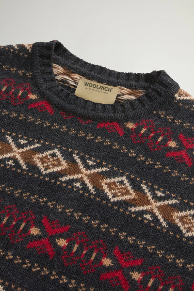 SVETR WOOLRICH MERINOS FAIRISLE CREWNECK - Fotografie č. 6