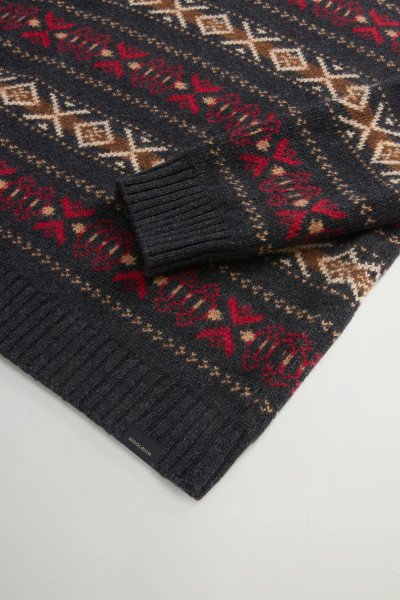 SVETR WOOLRICH MERINOS FAIRISLE CREWNECK - Fotografie č. 7