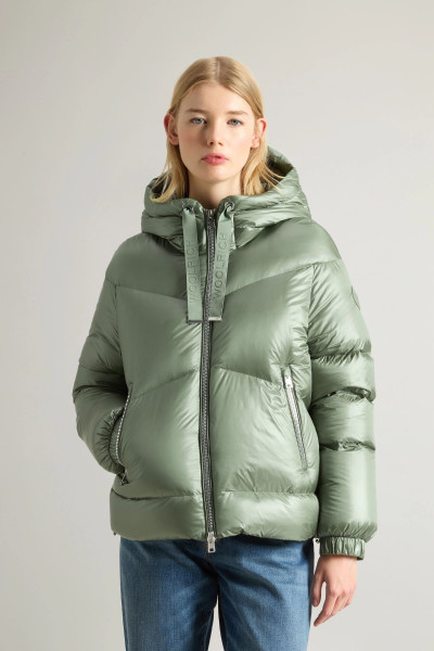 BUNDA WOOLRICH ALIQUIPPA SHORT PUFFER JACKET - Fotografie č. 1