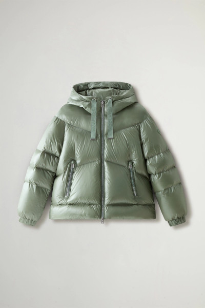 BUNDA WOOLRICH ALIQUIPPA SHORT PUFFER JACKET - Fotografie č. 5
