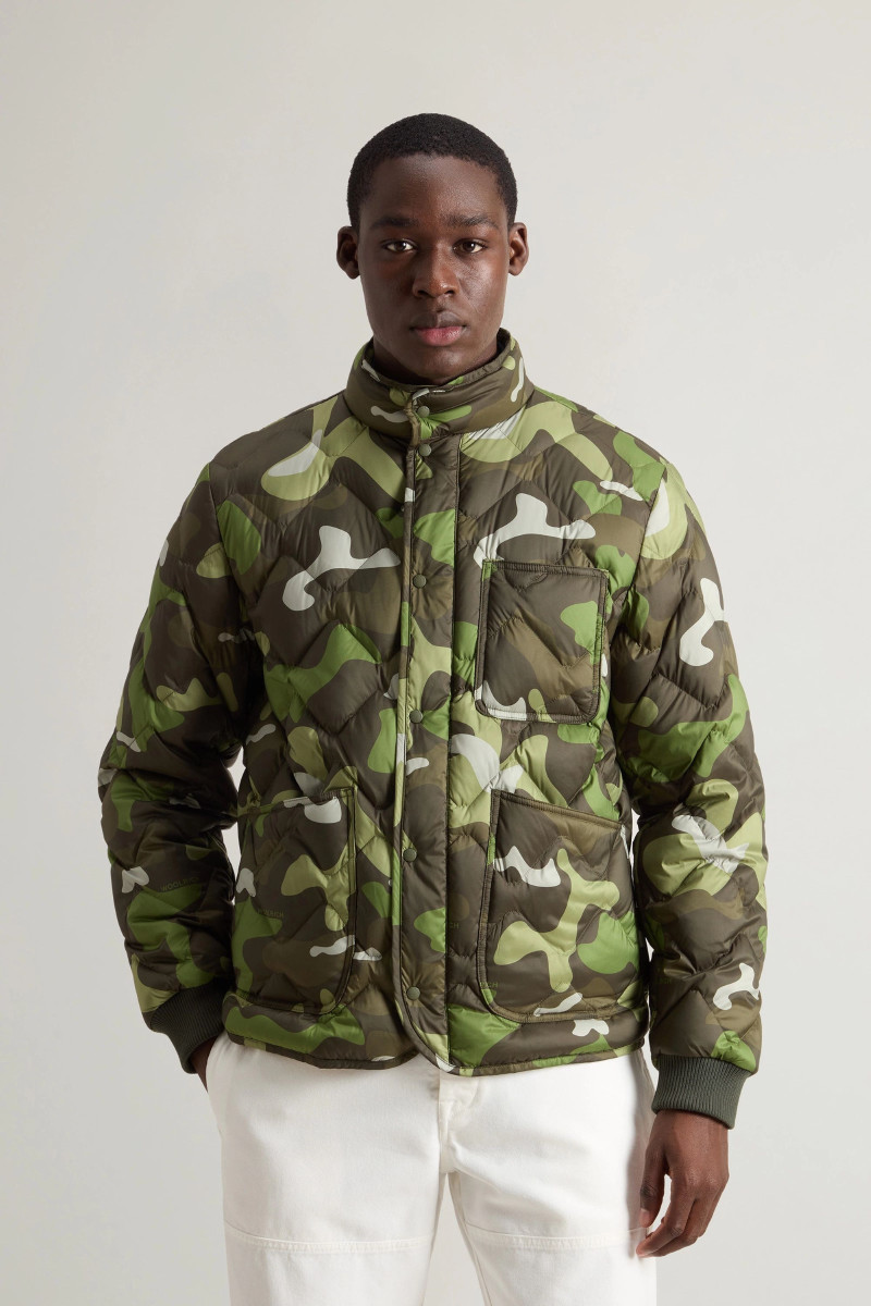 Levně Bunda woolrich heritage camo jacket green terrain camo