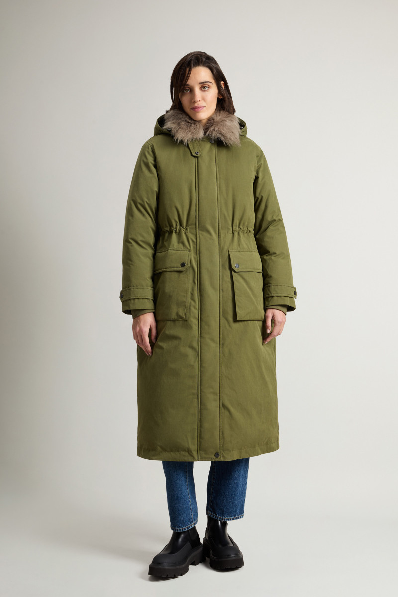 Levně Bunda woolrich arctic long parka greenstone