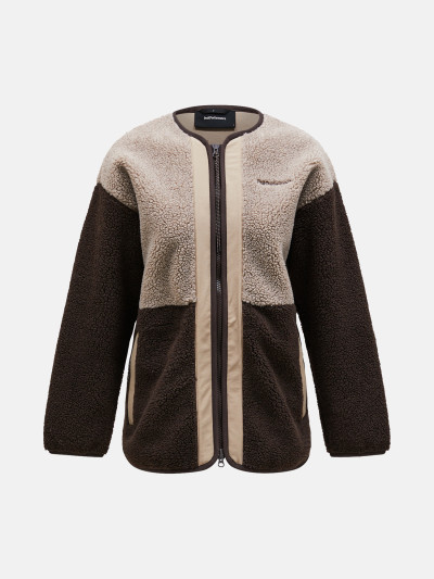 MIKINA PEAK PERFORMANCE W HEAVY PILE OVERSIZED CARDIGAN - Fotografie č. 1