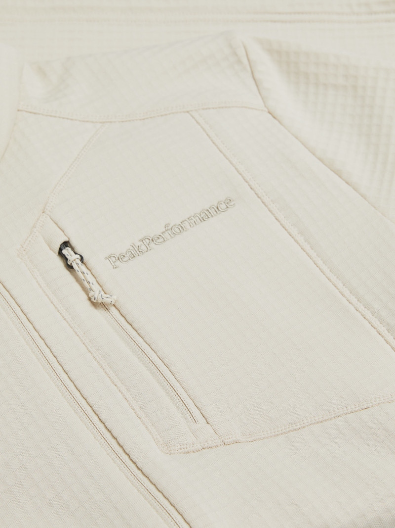 Mikina Peak Performance M Trail Polartec Half Zip Sand Fog