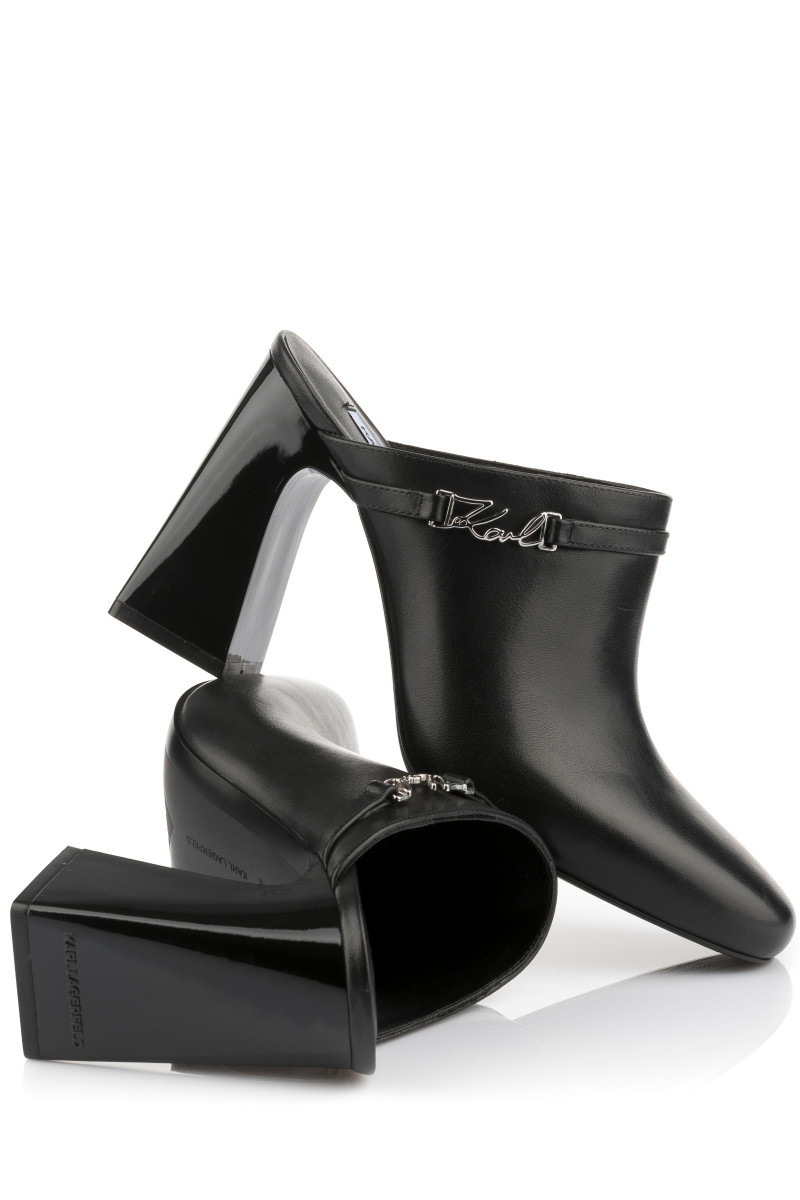 Körömcipő Karl Lagerfeld Astra Nova Signia Trim Mule Black Lthr
