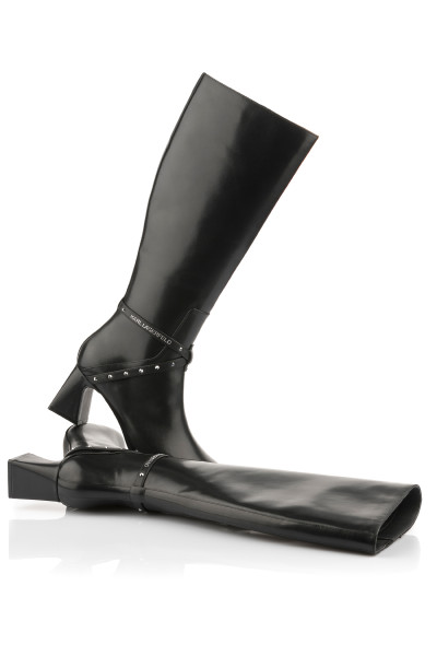 KOZAČKY KARL LAGERFELD BEATA STUDS KNEE BOOT - Fotografie č. 1