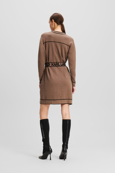 KARDIGAN KARL LAGERFELD BRANDED BELTED CARDIGAN - Fotografie č. 2