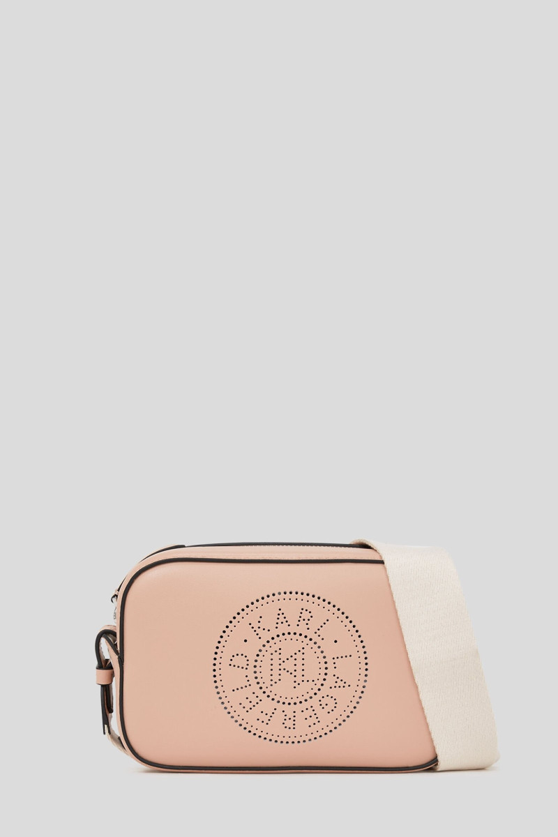Crossbody karl lagerfeld k/circle camerabag perforated antique rose