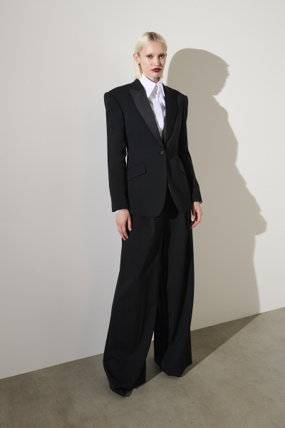 NOHAVICE KARL LAGERFELD TAILORED WIDE LEG PANTS - Fotografia č. 6